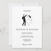 Klassieke Elegante Minimalistische Handgetekende L Kaart (Voorkant)