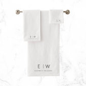 Klassieke Elegante Moderne Minimalistische Monogra Bad Handdoek
