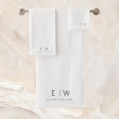 Klassieke Elegante Moderne Minimalistische Monogra Bad Handdoek