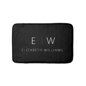 Klassieke Elegante Moderne Minimalistische Monogra Badmat (Voorkant)