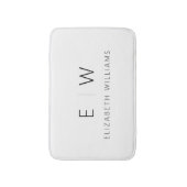 Klassieke Elegante Moderne Minimalistische Monogra Badmat (Voorkant Verticaal)