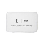 Klassieke Elegante Moderne Minimalistische Monogra Badmat (Voorkant)