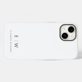Klassieke Elegante Moderne Minimalistische Monogra Case-Mate iPhone Case (Achterkant (horizontaal))