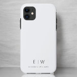 Klassieke Elegante Moderne Minimalistische Monogra Case-Mate iPhone Case<br><div class="desc">Verhoog uw smartphone met onze Classic Elegant Modern Minimalist Monogram Naam iPhone Case. Dit zorgvuldig ontworpen hoesje combineert tijdloze verfijning met hedendaags minimalisme. Het is gemaakt tot in de perfectie en beschermt niet alleen uw apparaat, maar voegt ook een vleugje gepersonaliseerde stijl toe. De opties voor monogram en naamaanpassing maken...</div>