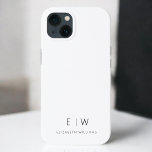 Klassieke Elegante Moderne Minimalistische Monogra Case-Mate iPhone Case<br><div class="desc">Verhoog uw smartphone met onze Classic Elegant Modern Minimalist Monogram Naam iPhone Case. Dit zorgvuldig ontworpen hoesje combineert tijdloze verfijning met hedendaags minimalisme. Het is gemaakt tot in de perfectie en beschermt niet alleen uw apparaat, maar voegt ook een vleugje gepersonaliseerde stijl toe. De opties voor monogram en naamaanpassing maken...</div>