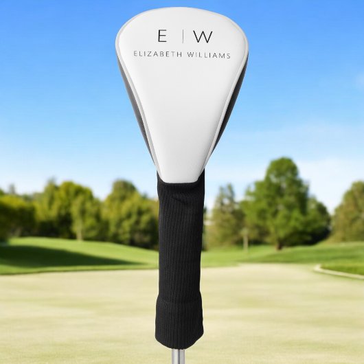 Klassieke Elegante Moderne Minimalistische Monogra Golfheadcover
