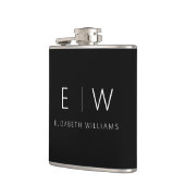 Klassieke Elegante Moderne Minimalistische Monogra Heupfles (Links)