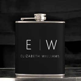 Klassieke Elegante Moderne Minimalistische Monogra Heupfles