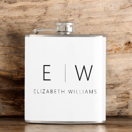 Klassieke Elegante Moderne Minimalistische Monogra Heupfles