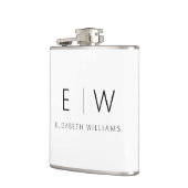 Klassieke Elegante Moderne Minimalistische Monogra Heupfles (Links)