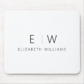 Klassieke Elegante Moderne Minimalistische Monogra Muismat (Voorkant)