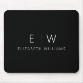 Klassieke Elegante Moderne Minimalistische Monogra Muismat (Voorkant)