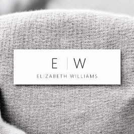 Klassieke Elegante Moderne Minimalistische Monogra Naamplaatje