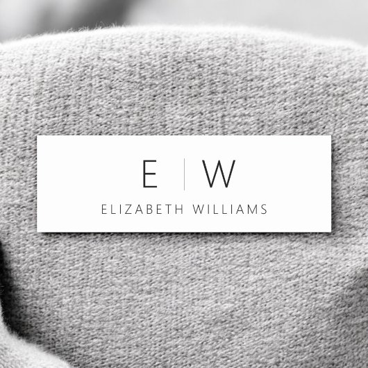 Klassieke Elegante Moderne Minimalistische Monogra Naamplaatje