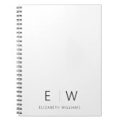 Klassieke Elegante Moderne Minimalistische Monogra Notitieboek (Voorkant)