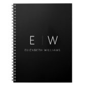 Klassieke Elegante Moderne Minimalistische Monogra Notitieboek (Voorkant)