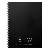 Klassieke Elegante Moderne Minimalistische Monogra Notitieboek (Voorkant)