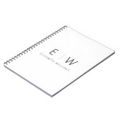 Klassieke Elegante Moderne Minimalistische Monogra Notitieboek (Linkerzijde)
