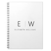 Klassieke Elegante Moderne Minimalistische Monogra Notitieboek (Voorkant)