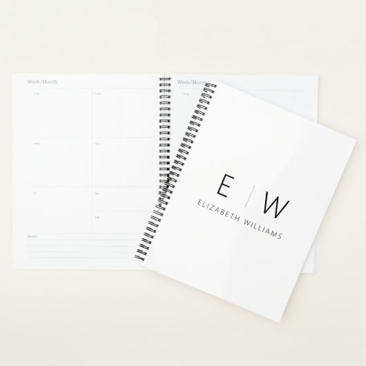 Klassieke Elegante Moderne Minimalistische Monogra Planner (Display)