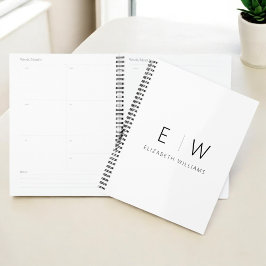 Klassieke Elegante Moderne Minimalistische Monogra Planner