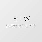 Klassieke Elegante Moderne Minimalistische Monogra Raamsticker (Vel)