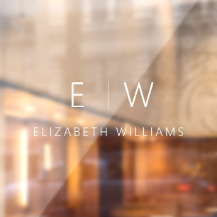 Klassieke Elegante Moderne Minimalistische Monogra Raamsticker