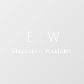 Klassieke Elegante Moderne Minimalistische Monogra Raamsticker (Vel)