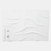 Klassieke Elegante Moderne Minimalistische Monogra Theedoek (Horizontaal)