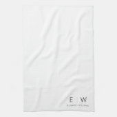 Klassieke Elegante Moderne Minimalistische Monogra Theedoek (Verticaal)