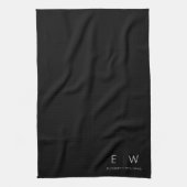 Klassieke Elegante Moderne Minimalistische Monogra Theedoek (Verticaal)