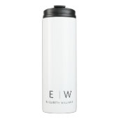 Klassieke Elegante Moderne Minimalistische Monogra Thermosbeker (Voorkant)