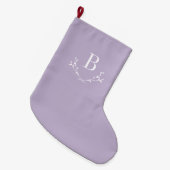 Klassieke elegante monogram grote kerststop grote kerstsok (Voorkant (Hangend))
