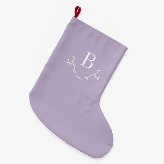 Klassieke elegante monogram grote kerststop grote kerstsok (Voorkant (Hangend))