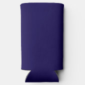 Klassieke elegante naam Aangepast blauw en wit Seltzer Blikjeskoeler (Achterkant)