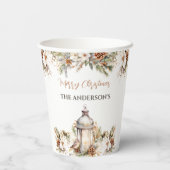 Klassieke Elegante Naam Kerst Hete Chocolade Cacao Papieren Bekers (Achterkant)