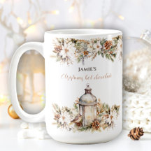 Klassieke Elegante Naam Kerstmis Hot Chocolate Lar