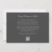 Klassieke Elegante Namen Foto QR Code Website Save The Date (Achterkant)