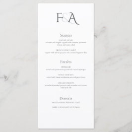Klassieke Elegante Neutrale Ampersand Monogram Huw Menu