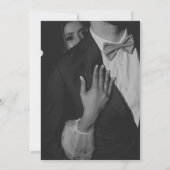 Klassieke Elegante Neutrale Ampersand Monogram Huw Save The Date (Achterkant)