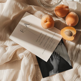 Klassieke Elegante Neutrale Ampersand Monogram Huw Save The Date