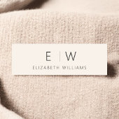 Klassieke Elegante Neutrale Minimalistische Monogr Naamplaatje