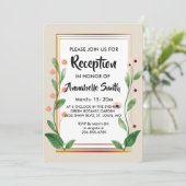 Klassieke & elegante ophisticated receptie kaart (Staand voorkant)