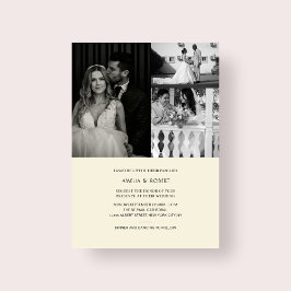 klassieke elegante paar foto bruiloft uitnodiging