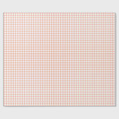 Klassieke Elegante Pastel Peach Gingham Patroon Cadeaupapier (Vlak)