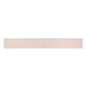 Klassieke Elegante Pastel Peach Gingham Patroon Grosgrain Lint (Voorkant)