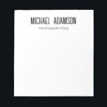 Klassieke Elegante Plain Eenvoudige Witte Minimali Notitieblok<br><div class="desc">Kies van de Verschillende Types en Grootte van Kaart. Trendy Retro stijlkaartensjabloon voor alle behoeften.</div>