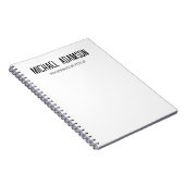 Klassieke Elegante Plain Eenvoudige Witte Minimali Notitieboek (Rechterzijde)