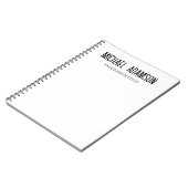 Klassieke Elegante Plain Eenvoudige Witte Minimali Notitieboek (Linkerzijde)