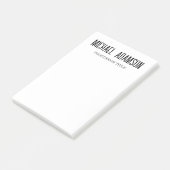 Klassieke Elegante Plain Eenvoudige Witte Minimali Post-it® Notes (Schuin)